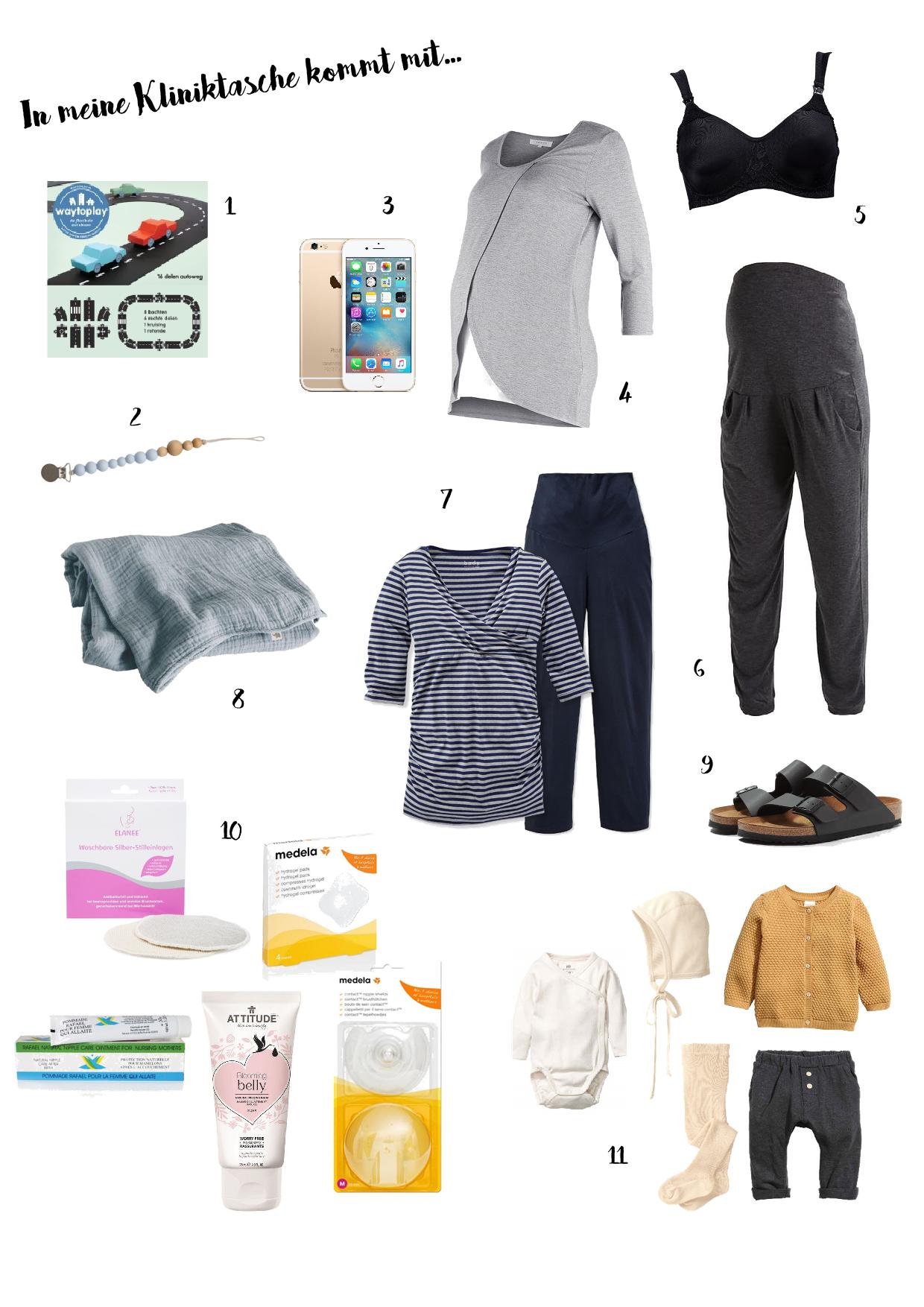 In meine Kliniktasche kommt