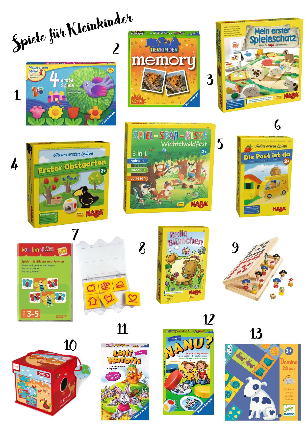 Erste Spiele - Spiele für Kleinkinder