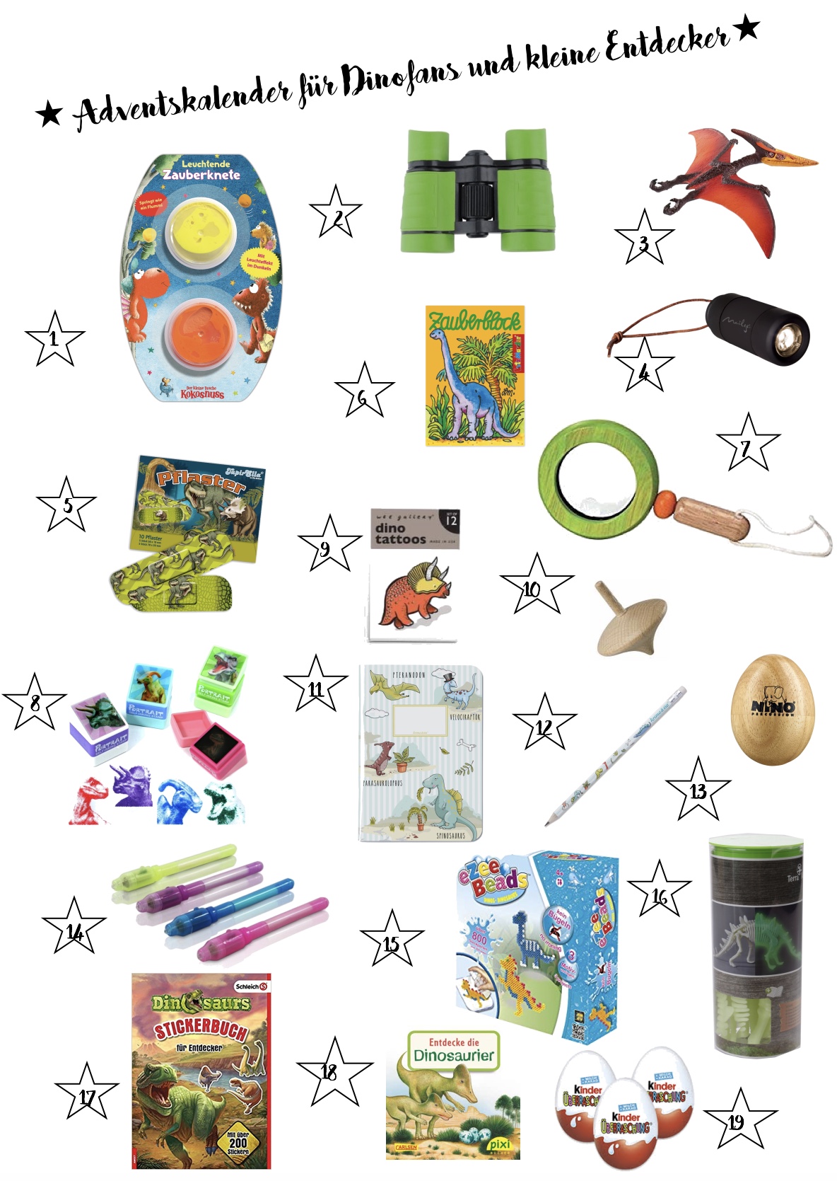 Adventskalender für Dinofans und kleine Entdecker